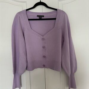 French Connection Lavender Cardigan with Long Sleeves